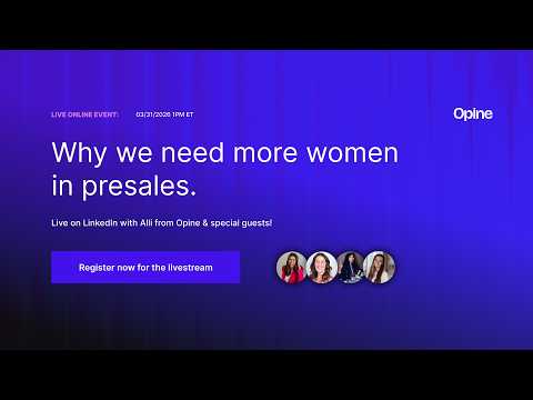 Why we need more women in presales.