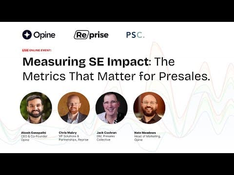 Measuring SE Impact The Metrics That Matter for Presales.